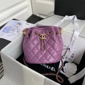 Replica Chanel Drawstring Sheepskin bag AS2057 purple JK3740ui32