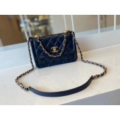 Replica Chanel flap bag Calfskin & Gold-Tone Metal AS2055 Royal Blue JK3782SV68