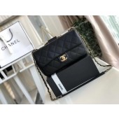 Replica Chanel flap bag Lambskin & Gold Metal AS1358 black JK4352rH96