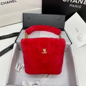 Replica Chanel flap bag Shearling Lambskin & Gold-Tone Metal AS2241 red JK3659nB47