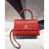 Replica Chanel flap bag with top handle B93737 red JK4726ED66