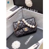 Replica Chanel flap Imitation Pearls bag AS1436 black JK4208Sf59