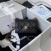 Replica Chanel Flap Shoulder Bag Original leather AS2633 black JK3086Jw87