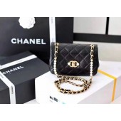 Replica Chanel leather Shoulder Bag A5554 black JK2925ij65