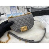 Replica CHANEL MESSENGER BAG MINI BOY AS3315 gray JK2290Vi77