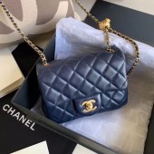 Replica Chanel MINI Flap Bag Original Sheepskin Leather AS1786 Navy Blue JK4193sA83