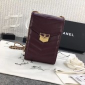 Replica Chanel Original Clutch with Chain A81226 Calfskin & Gold-Tone Metal A81226 Burgundy JK4960Hd81