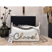 Replica Chanel Original Leather Chain Shoulder Bag 1178 White JK3414YP94