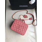 Replica Chanel Original Leather Medium Cosmetic Bag 93443 Pink JK4502CQ60