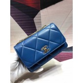 Replica Chanel Original Leather Shoulder Bag Blue A80982 Gold JK4511Ye83