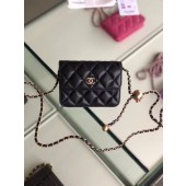 Replica Chanel Sheepskin Original Leather Pocket AP1461 black JK3996ED66