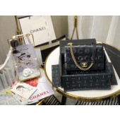 Replica Chanel Shoulder Bag Original Leather Black 63595 Gold JK4541Yn66