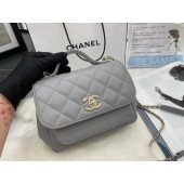 Replica Chanel small flap bag Calfskin & Gold-Tone Metal A93749 light gray JK2733sA83