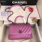 Replica Chanel Small Flap Bag Top Handle V92990 Purplish JK4252DY71