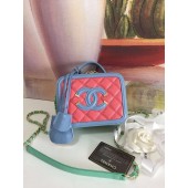 Replica Chanel small vanity case Grained Calfskin & gold-Tone Metal A93342 Pink&Green&blue JK4835ui32