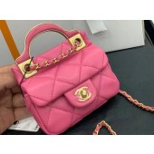 Replica CHANEL Top Handle Micro Mini Wallet On Chain AP2271 rose JK3172aG44