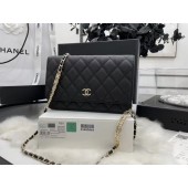 Replica Chanel WOC Original Caviar Leather Flap cross-body bag CC33815 black JK2678KG80