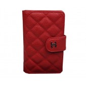 Replica Cheap Chanel Matelasse Bi-Fold Wallet Original Cannage Pattern Leater CHA48667 Red JK1517QC68