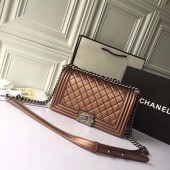 Replica High Quality Chanel Le Boy Flap Shoulder Bag Original Sheepskin Leather 67086 Bronze JK5283Jh90