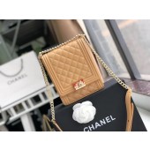 Replica Top Boy chanel handbag Sheepskin & Gold-Tone Metal AS0130 Camel JK4702ll80