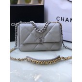 Replica Top CHANEL Lambskin 19 Flap Bag AS1160S gray JK2877ll80