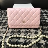 Replica Top Chanel Lambskin Flap Shoulder Bag CC33814 pink JK2644Cq58