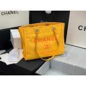 Replica Top Chanel Original Medium Shopping Bag 67001 Yellow JK3242ll80