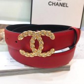 Top Chanel Calf Leather Belt Wide with 30mm 56602 JK632eo14